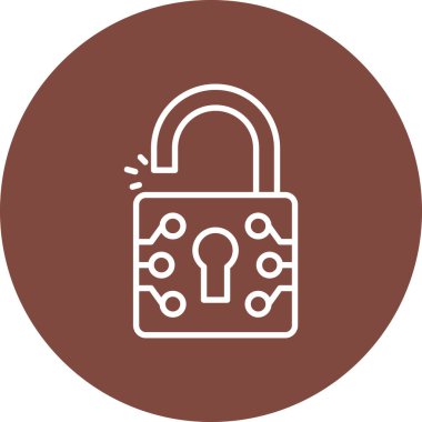 Kilit. Web simgesi basit illüstrasyon