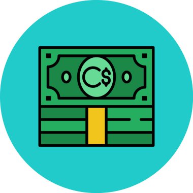 Dolar. Web simgesi basit illüstrasyon