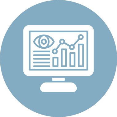 Analizler. Web simgesi basit illüstrasyon