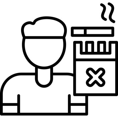 sigara tüttüren ikon