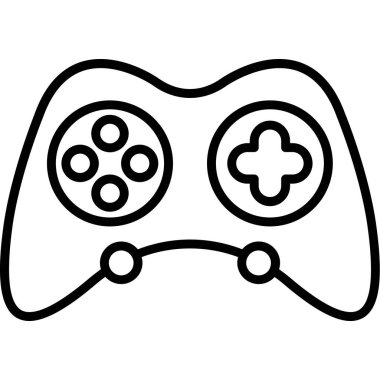 Gamepad vektör ince çizgi simgesi