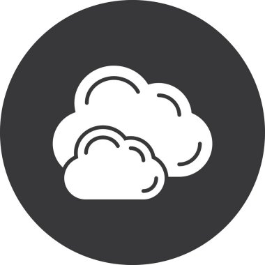 Bulut simgesi vektör illüstrasyonu