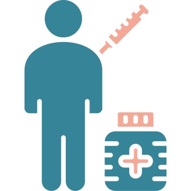 Tıbbi bakım. Web simgesi vektör illüstrasyonu