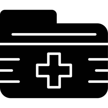 İlk yardım çantası simgesi ana hat biçiminde