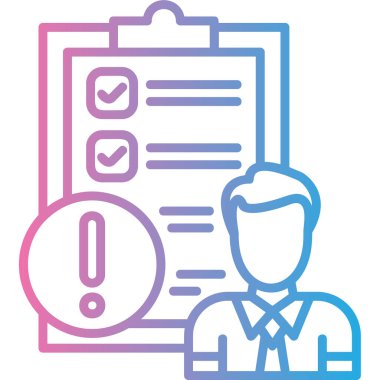 Kontrol listesi simgesi vektör illüstrasyonu