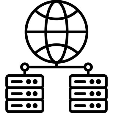 Ağ web simge vektör çizim