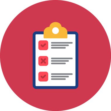 Kontrol listesi. Web simgesi basit illüstrasyon