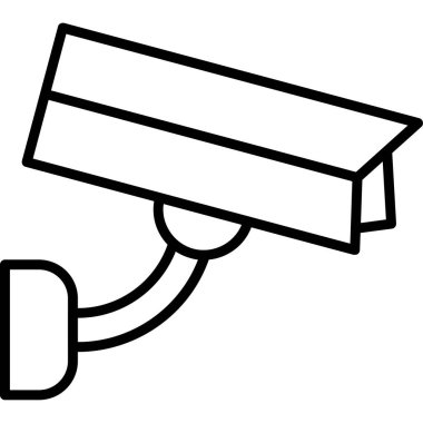 CCTV kamera simgesi, vektör illüstrasyonu