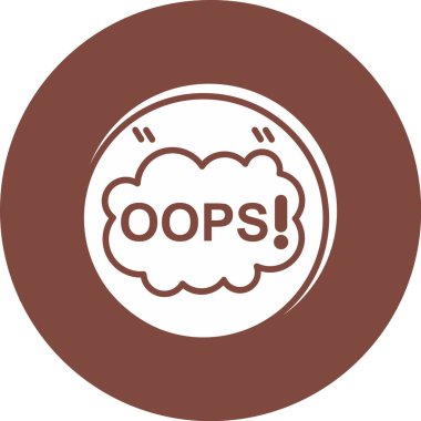 oops simge vektör illüstrasyonu
