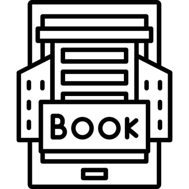 kitap web simgesi basit tasarım