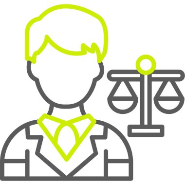 Adalet vektörü ikonu. Taslak çizimi. adalet simgesi