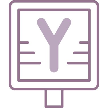 Bir harfin vektör illüstrasyonu