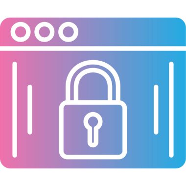 Kilit simgesinin vektör illüstrasyonu