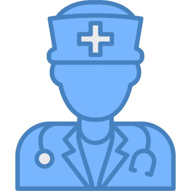 Doktor. Web simgesi basit tasarım