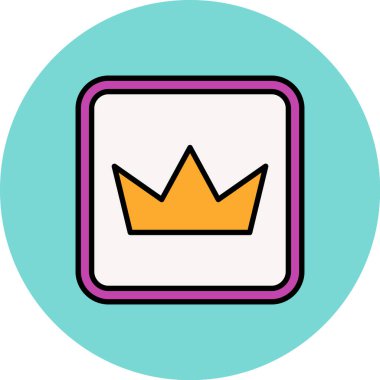 Taç. Web simgesi basit illüstrasyon