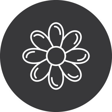 Çiçek simgesinin vektör illüstrasyonu