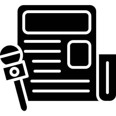 gazete simgesi, vektör illüstrasyonu