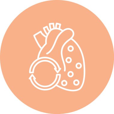 Kalp. Web simgesi basit illüstrasyon