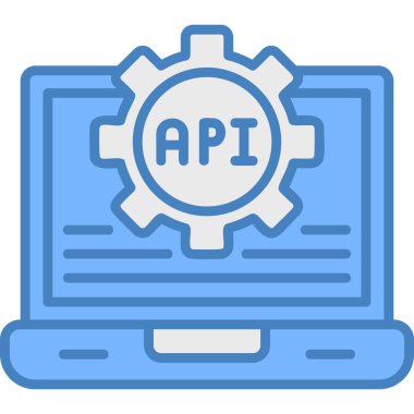 Web api simgesi, vektör illüstrasyonu