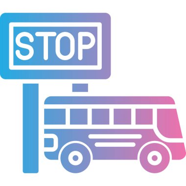 bus simgesi vektör illüstrasyonu