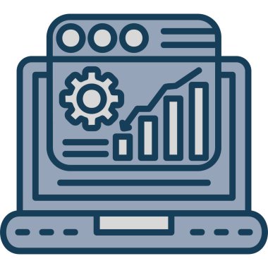 iş ve finans satırı vektör simgesi.