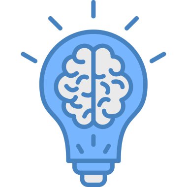 Beyin. Web simgesi basit tasarım