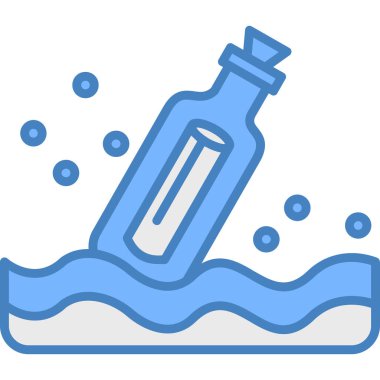 Su şişesi. Web simgesi basit illüstrasyon