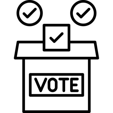 Oylama. Web simgesi basit illüstrasyon