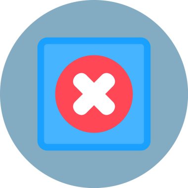 çapraz iptal simgesi düz biçiminde iptal