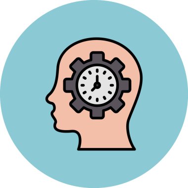 yaratıcı zaman simgesi. Web için saat vektör simgelerinin düz çizimi