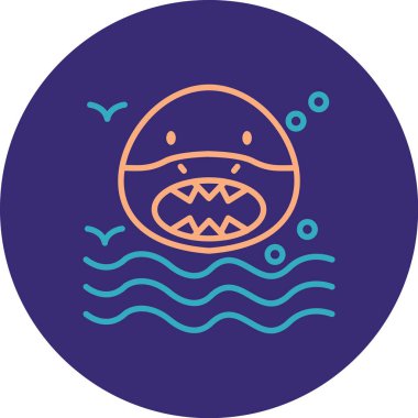 Balık. Web simgesi basit illüstrasyon