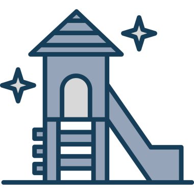 Bina. Web simgesi basit illüstrasyon