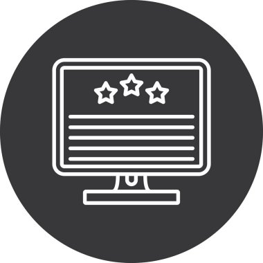 Web derecelendirme simgesi, basit vektör çizimi
