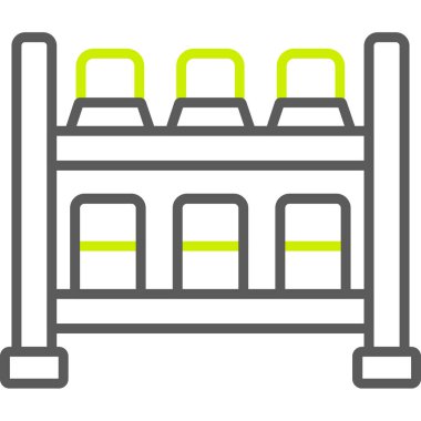 Fabrika. Web simgesi basit illüstrasyon