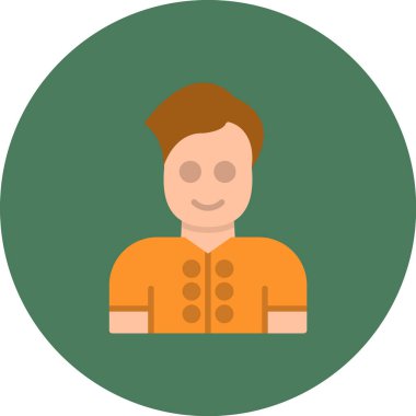 Avatar Adam. Web simgesi basit illüstrasyon