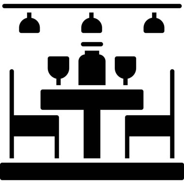 Restoran simgesi vektör illüstrasyonu