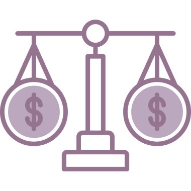 denge dengesi simgesi doldurulmuş dış hat biçiminde