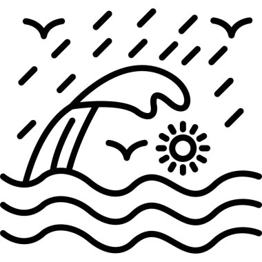 Yağmur. Web simgesi basit illüstrasyon