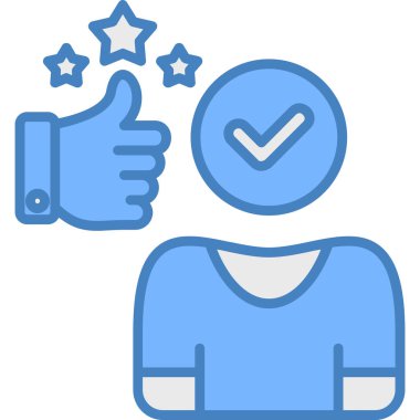 Müşteri derecelendirme. Basit illüstrasyon