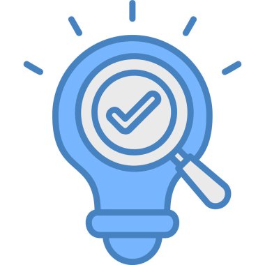 ampul fikri simgesi, vektör illüstrasyonu basit tasarım