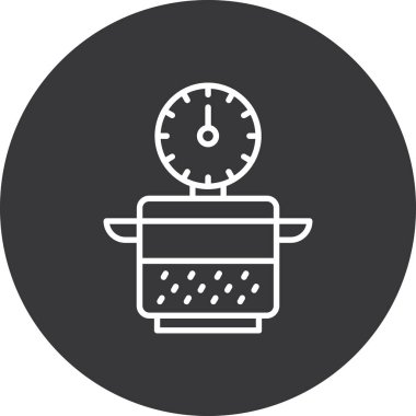 Ölçek simgesi vektör illüstrasyonu