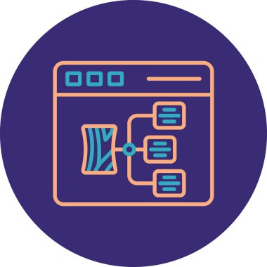 Web simgesi, vektör illüstrasyonu, teknoloji kavramı