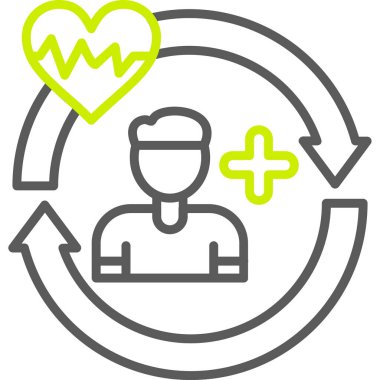 Kalp ikonu vektör illüstrasyonu