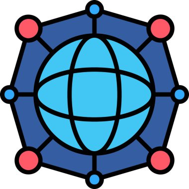 toprak küre haritası simgesi