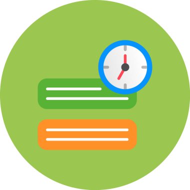 Alarm saat simgesi vektör illüstrasyonu