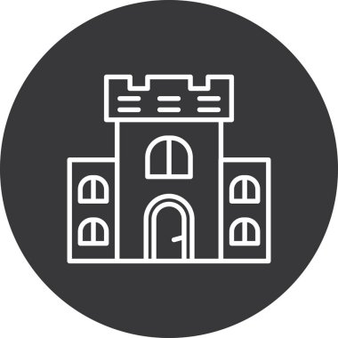 Bina. Web simgesi basit illüstrasyon