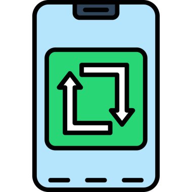 akıllı telefon simgesi vektör illüstrasyonu