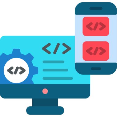 Kodlama geliştirme kodlama simgesi - taslak biçimi