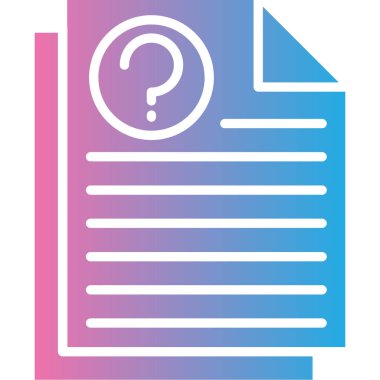 Belge. Web simgesi basit illüstrasyon