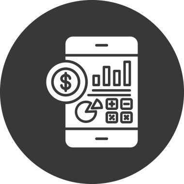 mobil bankacılık simgesi vektör illüstrasyonu